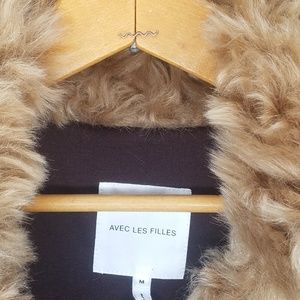 Avec Les Filles Faux Fur Toggle Coat
